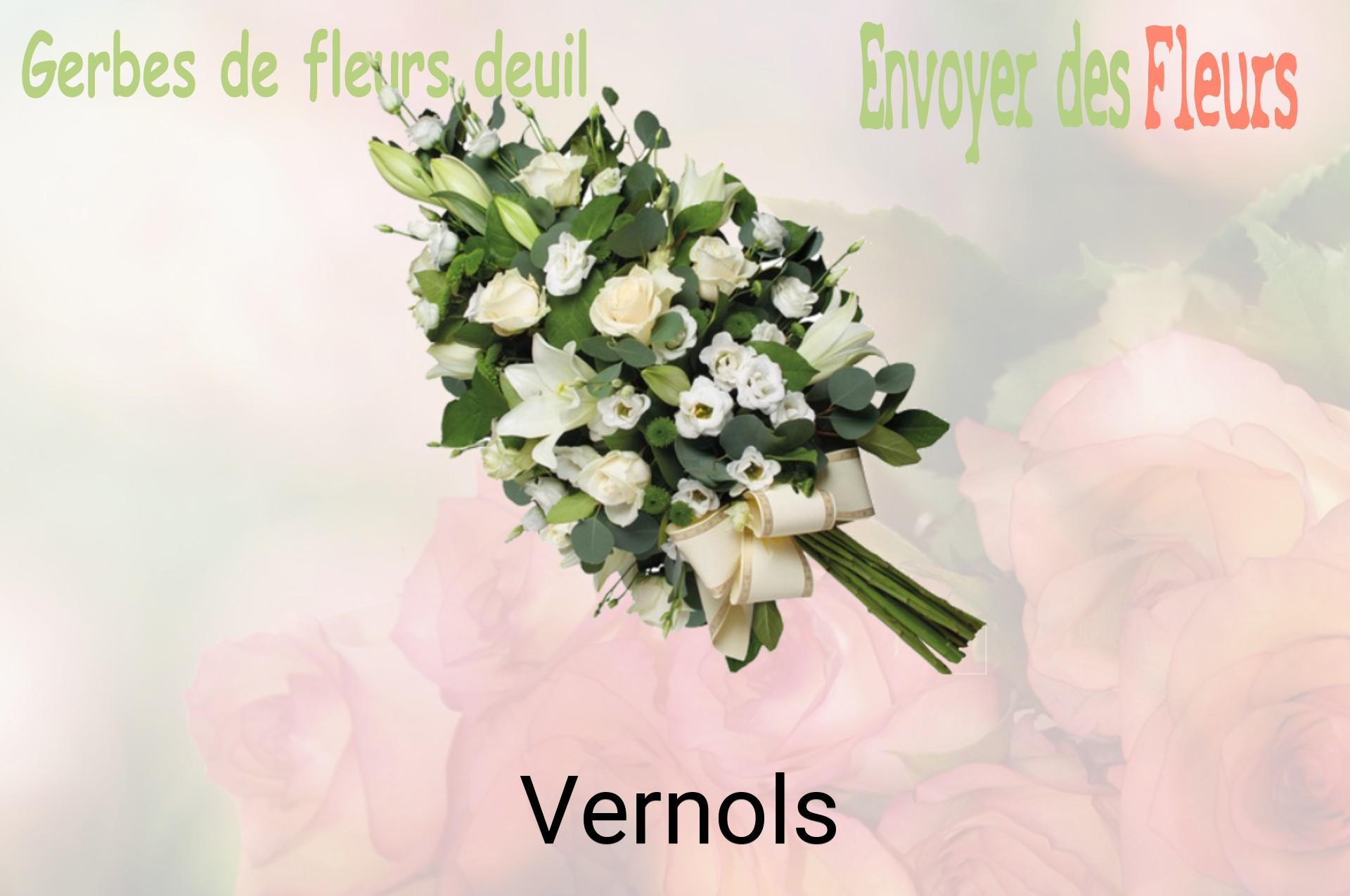 Gerbe de fleurs de deuil livrée à Vernols